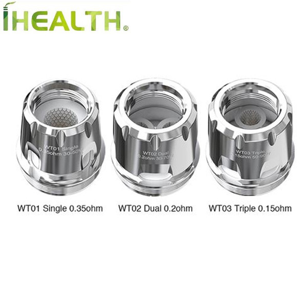 WISMEC WT Coil Heads WT01 Single 0.35ohm WT02 Dual 0.2ohm and WT03 Triple 0.15ohm coil heads for Wismec Trough Tank