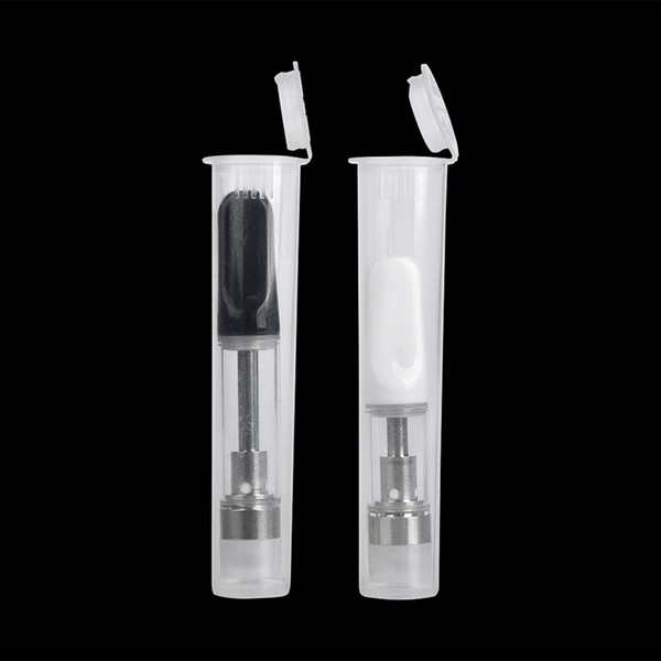 New Design Ecigs PP Tube Plastic Containers Child Resistant Packaging Clear Tube Packaging for 510 Vaporizer fit Vape Pen Cartrdges