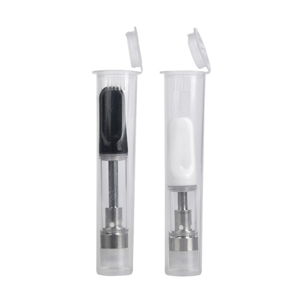 Ecig Child Resistant Plastic Tube for vape kingpen cartridge Packaging Pop Top PP Tank Packaging Clear Tube TH205 M6T Oil Vape tanks