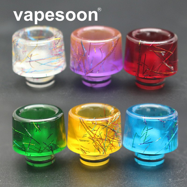 Wholesale VapeSoon 510 Ribbon Resin Drip Tip Beautiful Drip Tip For TFV8 Baby IJUST S Falcon etc DHL Free