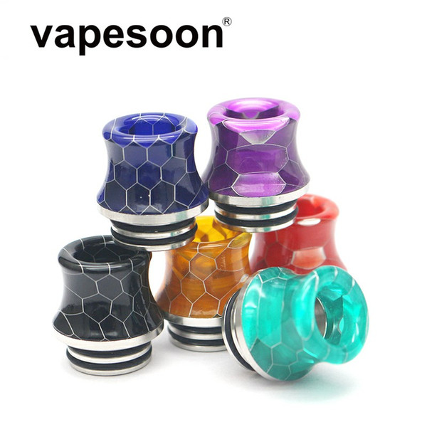 VapeSoon 810 Stainless Steel With Resin Drip Tip Snake Style Suit For TFV12 Prince Falcon King TFV8 BIG BABY etc DT261 DHL Free