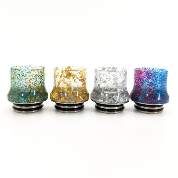 810 Drip Tip Epoxy Resin + Stainless Steel Wide Bore Mouthpiece Drip Tips For TFV8 TFV12 Kennedy Goon RDA Atomizer DHL Free