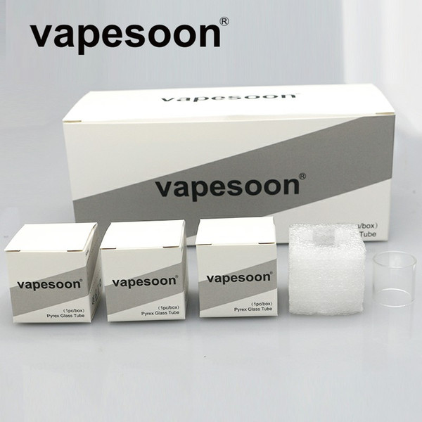 Authentic VapeSoon Replacement Glass Tube For Aegis Mini MOD Cerberus Subohm Tank 4.0ml 5.5ml tank DHL free