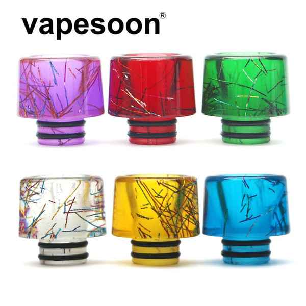 Wholesale VapeSoon 510 Ribbon Resin Drip Tip Beautiful Drip Tip For TFV8 Baby IJUST S Falcon etc fast shipping