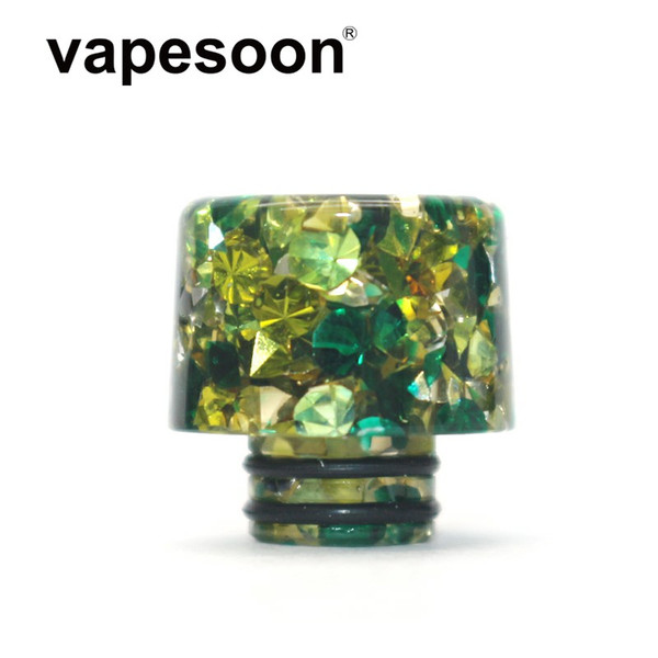 Wholesale VapeSoon 510 Diamond Drip Tip Resin Hybrid Material Drip Tip Suit For TFV8 BABY Falcon etc