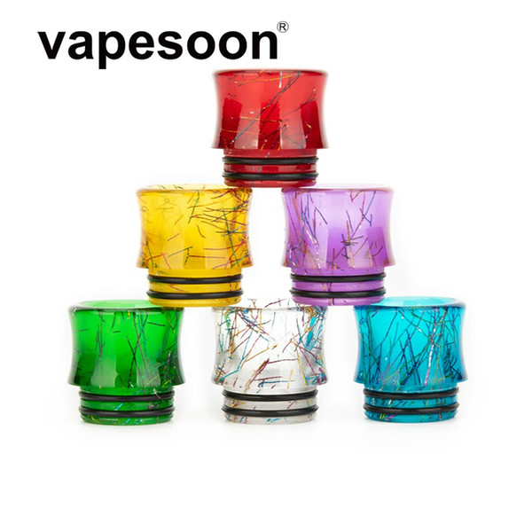 VapeSoon Newest Wholesale 810 Resin Drip Tip Small waist Ribbon Style TFV8 BIG BABY TFV12 Prince Falcon King Drip Tip DHL Free Shipping