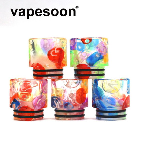 Wholesale VapeSoon 810 Candy Resin Drip Tip Beautiful Drip Tip For TFV8 Stick V8 Kit TFV12 Prince IJUST 3 Kit etc DHL Free Shipping