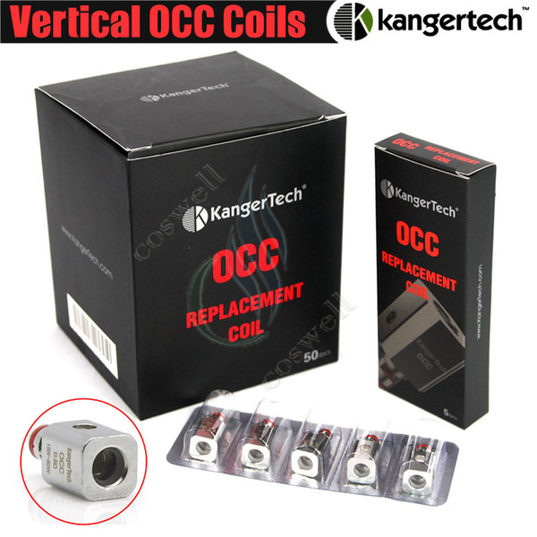 Top Kanger Vertical OCC Coil Upgraded Replacement Coils 0.2 0.5 1.2 1.5ohm fit Kangertech Subtank Mini Nano Plus vapor e cigs Atomizers DHL