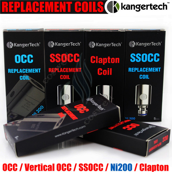 100%Original Kangertech SSOCC Vertical OCC Replacement Coil Ni200 0.15 0.5 1.2 1.5 ohm sub Coils Kanger Subtank mini nano plus atomizer DHL