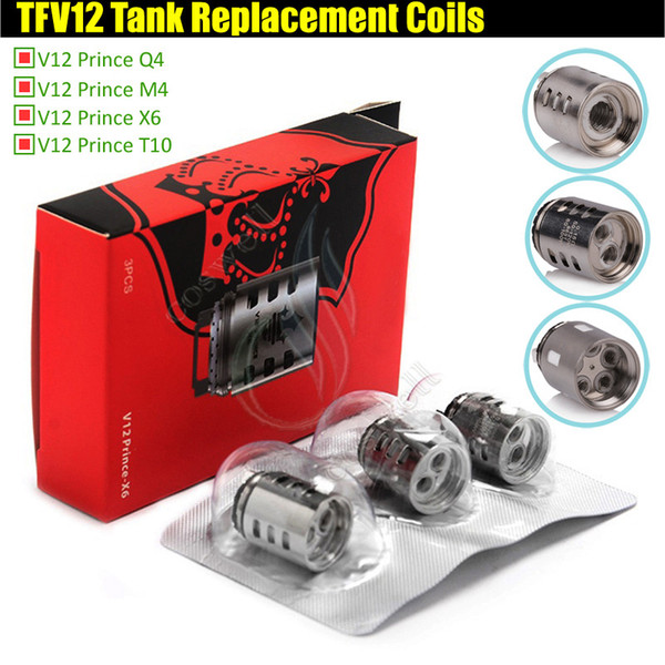 Top TFV12 Prince V12 Q4 M4 X6 T10 Replacement Coils Massive Vapor Vape Rebuildable core Head for Cloud Beast Tank Atomizer e cigarette Coil