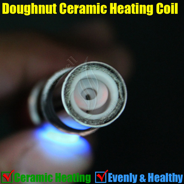 Doughnut Full Ceramic Coils pure rebuildable Replacement core head for glass globe Atomizer Donut Vase Shape Vhit gax Cannon Bowling Tank