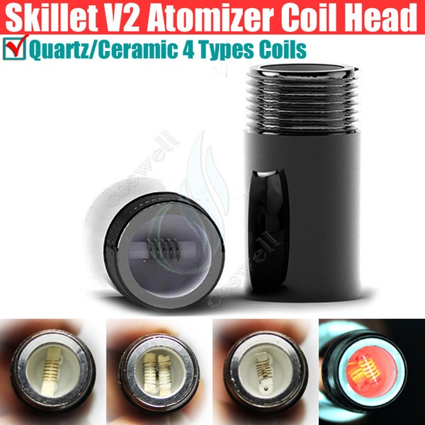 Skillet 2 Rebuildable Coil Head Puffco pro Vaporizer Dual Quartz Ceramic Chamber Donut Wax Dry herb atomizer herbal vapor replacement Coils