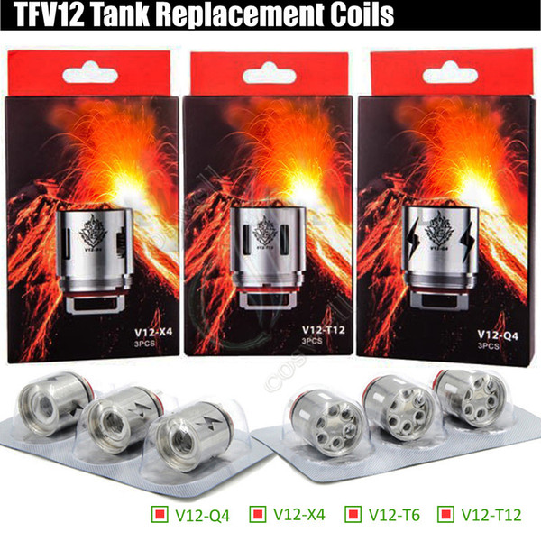 TFV12 V12-T12 V12-T6 V12-X4 V12-Q4 Replacement Coils TFV Prince Tank Atomizer Rebuildable core Head Quadruple Coil e cigarettes Vape vapors