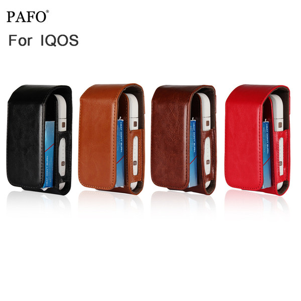 DHL Free Shipping High quality Leather IQOS Electronic Cigarette Accessorie Carrying Case for iQOS Protective Pouch Bag cases