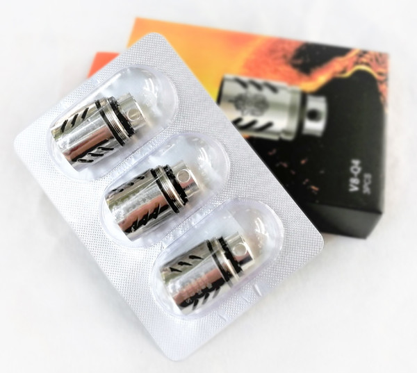 DHL Free Shipping Vape TFV8 Coils V8-T8 V8-T6 V8-Q4 V8-X4 V8-T10 Replacement Coil head For TFV8 Cloud Beast Tank Atomizers Authentic