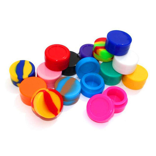 Nonstick wax containers silicone box 5ml silicon container food grade jars dab tool storage jar oil holder for vaporizer vape FDA approved