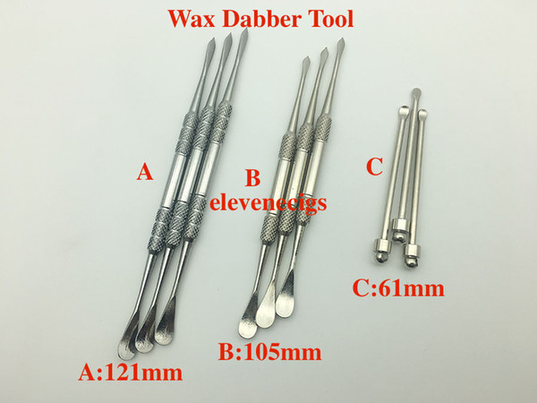 wax dabber tool 121mm 105mm 61mm stainless steel wax tool for dry herb vaporizer pen glass globe atomizer