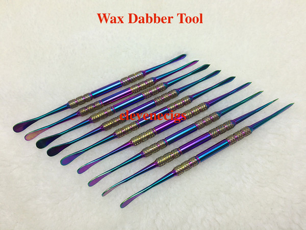 New wax dabber tool Rainbow Color 121mm dabber tool with stainless steel for wax Glass Globe Atomizer