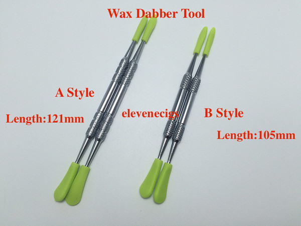 Stainless Steel Wax Dabber Tools Dab Tool with Silicone Tip New Designed for Wax Atomizer Dabber Titanium Tool 105mm 120mm