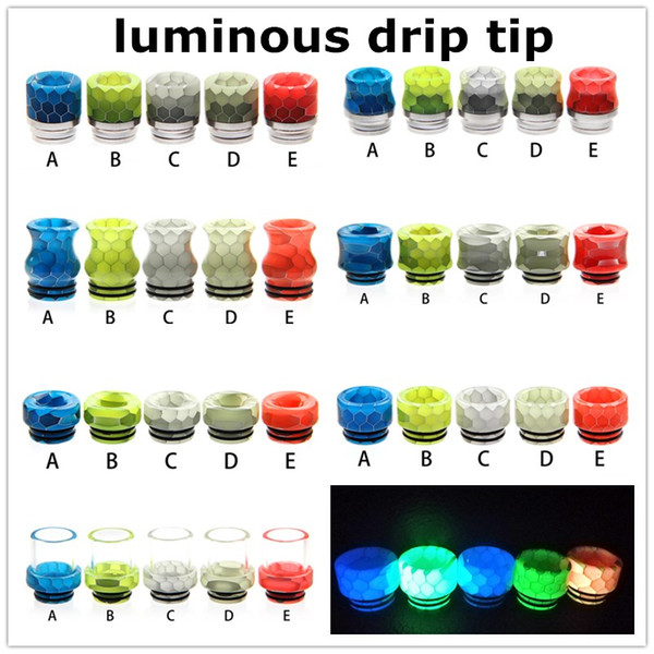 2018 ecig somedaytech Best price wholesale tfv8&810&TFV12 luminous serpentine Epoxy resin drip tip factory wholesale e-cigarette drip tip