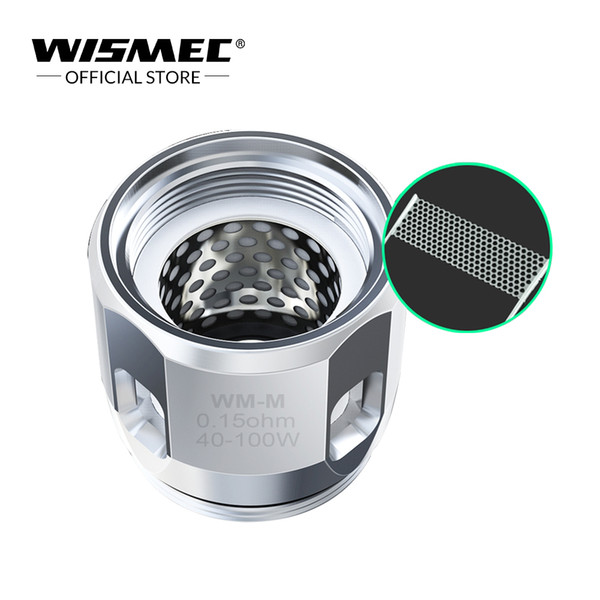 Original Wismec WM-M 0.15ohm Head (5pcs/lot)Replacement coil head run at 40-100W for Wismec Sinuous RAVAGE Gnome Kit