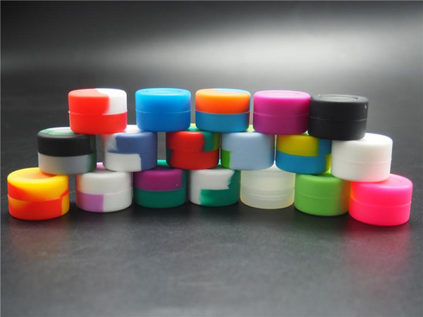 Stock in USA ! 200X New arrival 3 ml wax container for bho wax silicone jars dab