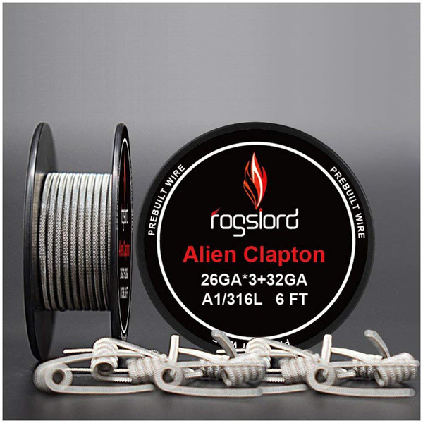 6 ft - AWG 26GAx3+32GA Alien Resistance Wire Kanthal A1+ SS316L Prebuilt Wire Coils