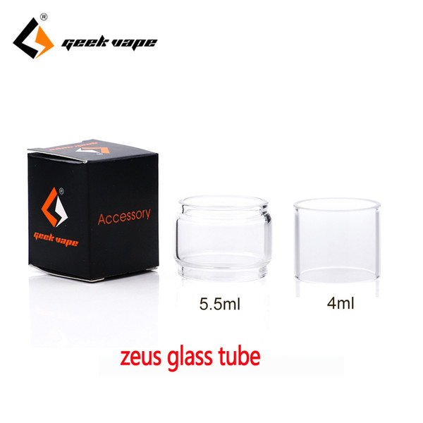 Original Geekvape zeus x/zeus dual rta glass tube 4ml/5.5ml electronic cigarette tank glass tube for geekvape zeus