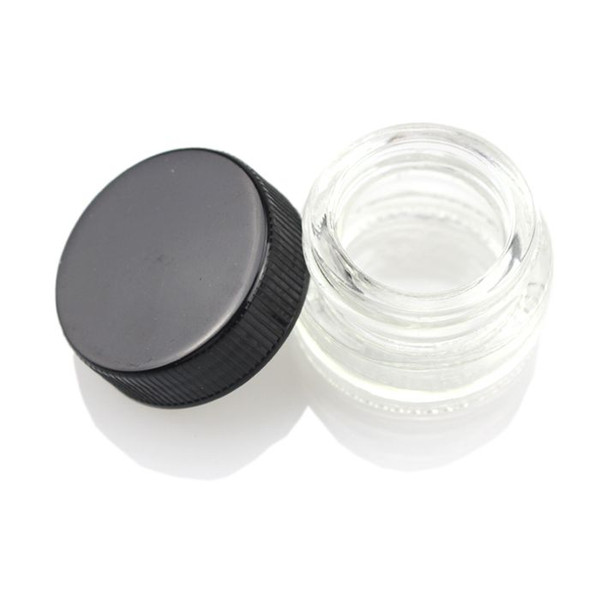 Food Grade 5ml Non-Stick Glass Container Wax Dab Oil Jar 5ml Dabber Dry Herb Concentrate Container E cigs Cigarette DHL