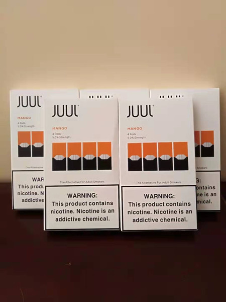 JUUL Pods 4 Pack New Packaging 2019 Newest JUUL Pod 8 Flavors JUUL Pods No Leak Mango DHL