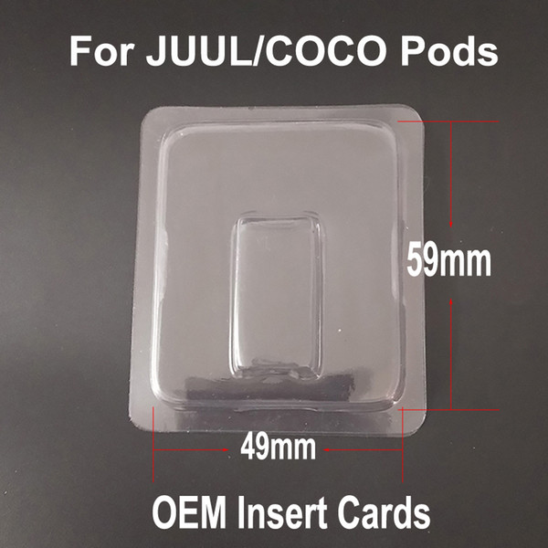 Newest vape Pods Plastic Packaging Clam Shell for JUUL Pods coco pod Ultra Portable Vape Pen Empty Cartridges Pods DHL Free Shipping