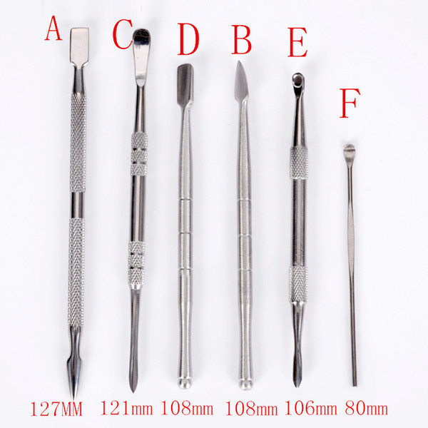 Wax dabber tools wax atomizer 7style silver gold color 80mm to 120mm dab jar tool dry herb vaporizer for mat container vape