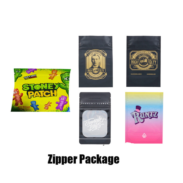 Stoney Patch Jungle Boys Garrison Lane Runtz Carts Package Ziplock Runts Proof Bags Vape Cartridge Stand Up Packaging for Pouch Dry Herb