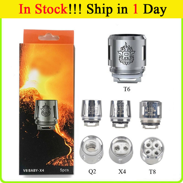 TFV8 BABY coil TFV8 baby Beast Tank m2 Coils Head V8 Baby-T8 0.15ohm X4 0.15ohm Q2 0.4ohm Core DHL Free