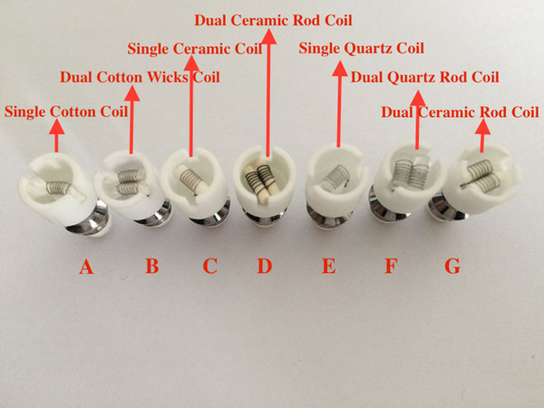 Quartz atomizer dual wax coil ceramic Donut rebuildable atomizer core for wax Glass globe vaporizer pen herbal vapor replacement e cigs