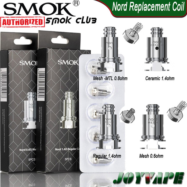 Smok Nord Replacement Coils Heads Regular 1.4ohm Mesh 0.6ohm Mesh-MTL 0.8ohm Ceramic 1.4 ohm Coils Heads for Nord Kit