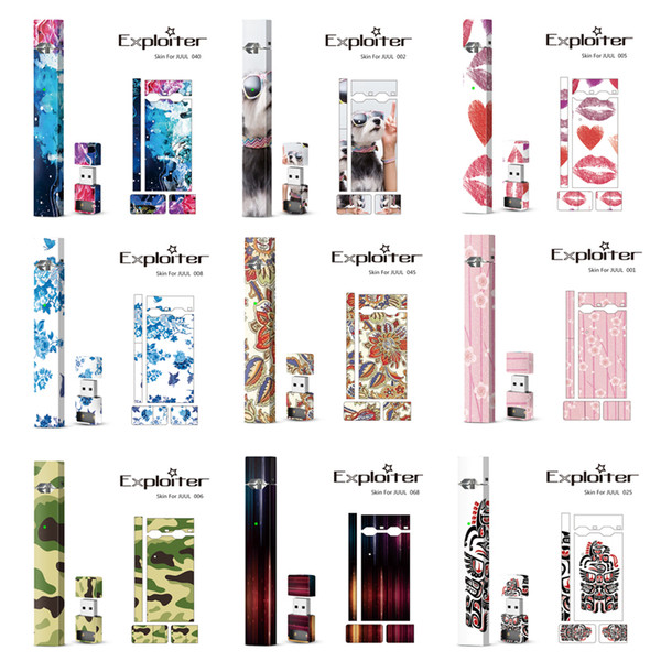 200 Designs ! Wraps For Juul Kits Customized Paper Cover Sticker Electronic Cigarette Skin With Logo For Juul USB Skin