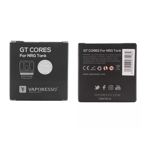 Vaporesso GT Series Cores NRG Coil Head GT2 GT4 GT6 GT8 0.15ohm Replacement Coils for REVENGER Kit and NRG Tank