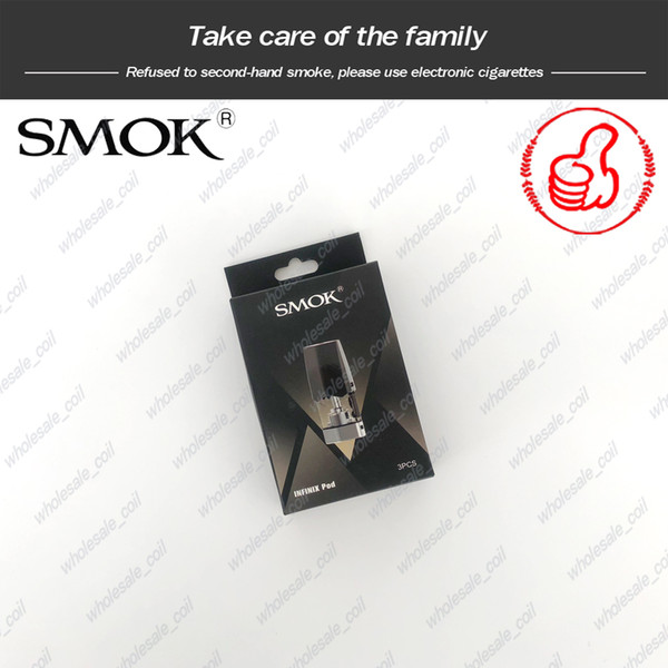 100% Original SMOK Infinix Pod 2ml 1.4ohm Coil Replacement Pods Cartridge For Smoktech Infinix Vape Pen Kit DHL Free