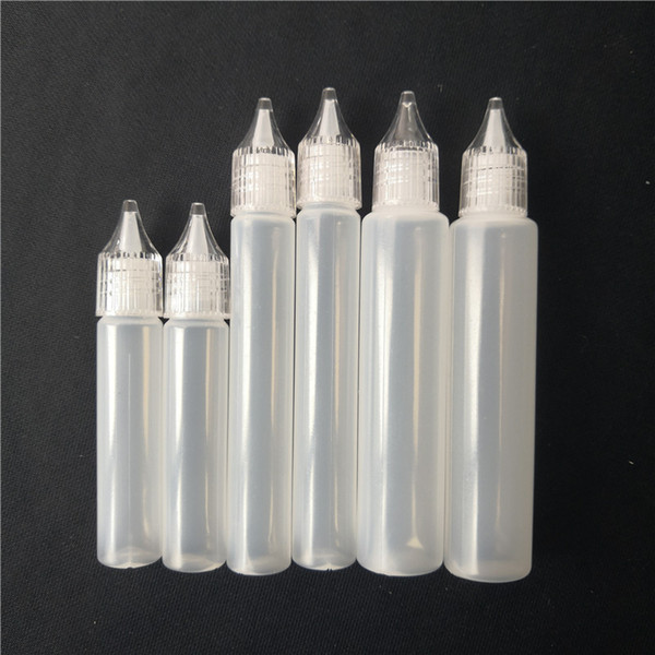 30ml White Bottles Empty Pen Shape Plastic Dropper Bottle with Colorful Cap 30 ml E Liquid Bottle