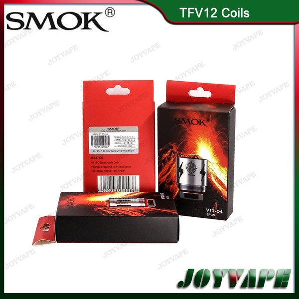 Authentic SMOK TFV12 Coil Heads V12-T14 V12-T12 V12-T8 V12-T6 V12-X4 V12-Q4 Replacement Core for TFV12 Atomizer Could Hunters 100% Original