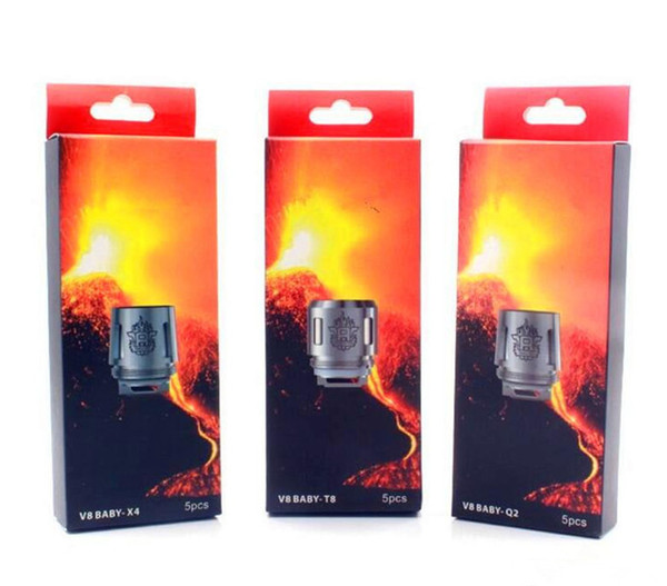 123100% Authentic TFV8 BABY Beast Tank Coils Head V8 Baby-T8 0.15ohm T6 0.2ohm X4 0.15ohm Q2 0.4ohm m2