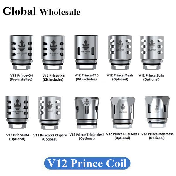 Authentic TFV12 Prince Coil V12 Prince Q4 X6 M4 T10 Max Dual Triple Mesh Strip X2 Clapton Vape Core