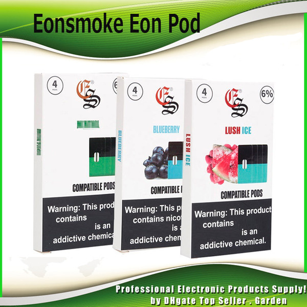 Eonsmoke Eon Pods Cartridges 6 Flavors Mango Vape 4pcs Per Pack For Portable Pod Battery Device Compatible Tank Kit