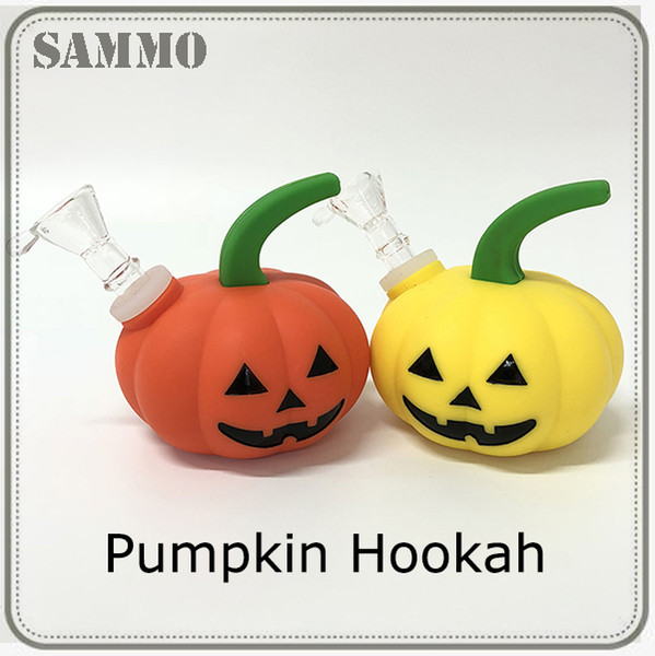 Pumpkin-Shape Hookah smoking water pipe Glass Bong christmas shisha pipe with Glass bowl vs twisty glass blunt 0266248