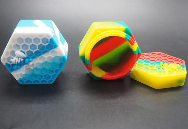 1pc Silicone Non-stick Jars Dab Container Honeybee Silicon Case For Vaporizer Oil Solid 26ML FDA Food Grade Silicone Box Wax Container