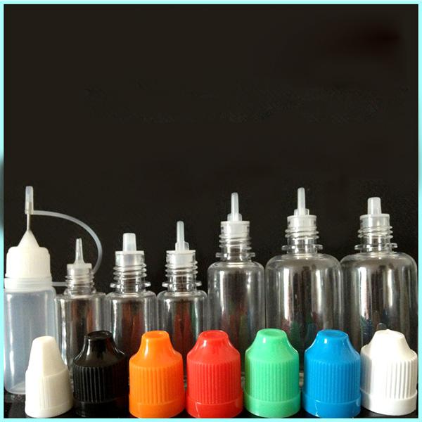 Dropper Bottle for E liquid with ChildProof Caps 5ml 10ml 15ml 20ml 30ml 50ml Electronic Cigarette Plastic PET Bottles