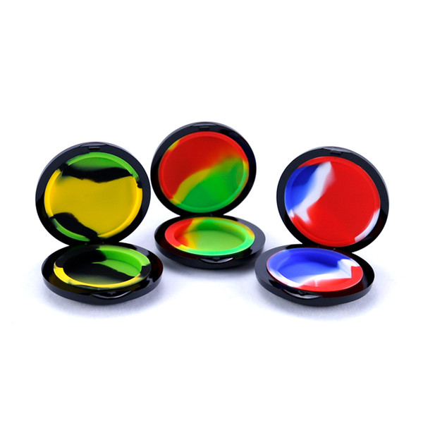 1pc Silicone Containers Wax For Oil Silicone Jars With Outside Acrylic Jars Dab Container With Cover Concentrate 6ML Oil Butane Jar Dab