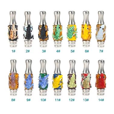 E cigarette 510 Thread Vapor Silicone Frog Glass Drip Tips EGO Mouthpieces Fit 510 cartomizers Clearomizers Electronic Cigarette Accessories