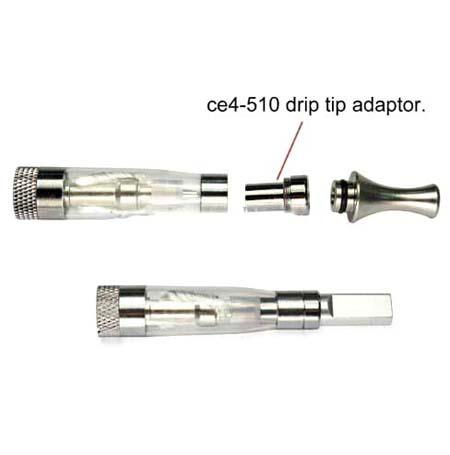 EGO 510 Drip Tip Adapter EGO Mouthpiece Connecter Stainless Steel Clearomizer Metal Ring for CE4 CE4+ CE5 CE5+ Series Tank EGO Adapter